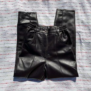 Brown pleather pants